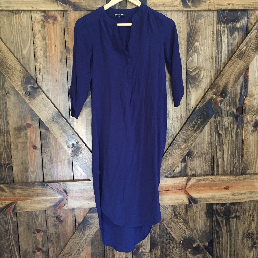 Cable & Gauge navy dress with side slits size XS! - Picture 2 of 8